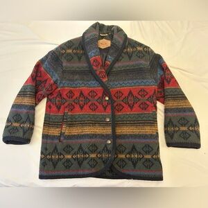 Vintage Woolrich Nordic Wool Blanket Coat